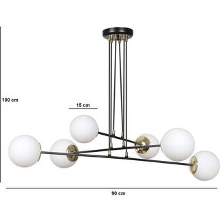 Ognis 6 Hvid pendellampe - Ø15 cm, E27, 230V, uden lyskilde