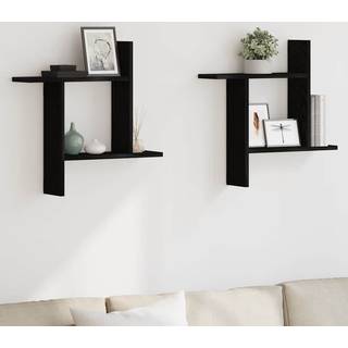 Væghylder Konstrueret Træ - Sort eg / 50 x 12 x 50 cm