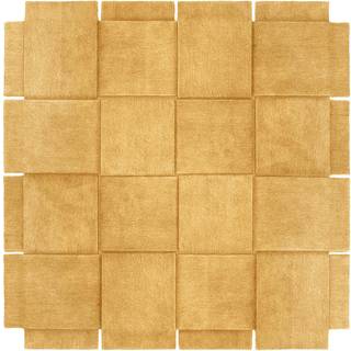 Design House Stockholm Basket Tæppe 245x245 Cm - Ensfarvede tæpper Uld Yellow Ochre - 2502-2000