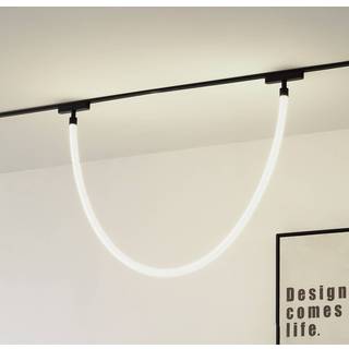LED loftslampe Lumaro Lindby, dæmpbar, Hvid/opal, Stue/spisestue, Tekstil/stof/silke, Moderne
