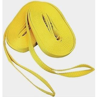 Sikkerhedsbånd til dæk Plastimo Classic Strap Jacklines, 7 meter x 30 mm, passer til både op til 7 meter (23 fot), gul, med øjer, 2-pack