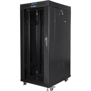 Lanberg FF01 series - rack - 800 x 1200 flat pack with glass door LCD - 27U