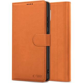 iPhone 16e Tech-Protect Pung Cover med Magnet og Stativ - Brun