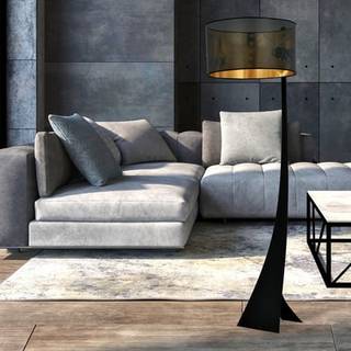 Estrella LP1 Sort/Guld gulvlampe - Ø45 cm, E27, 230V, uden lyskilde
