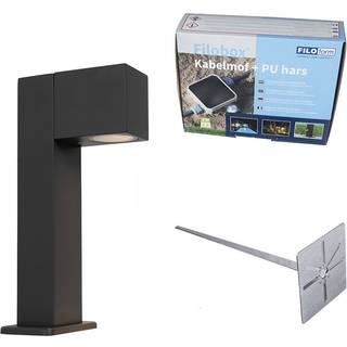 Industriel stående udendørslampe antracit 30 cm IP44 - Baleno