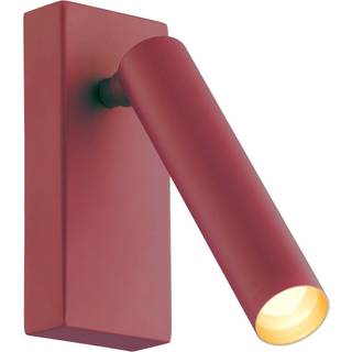 LED væglampe Rulo Argon, Rød, Stue/spisestue, Metal
