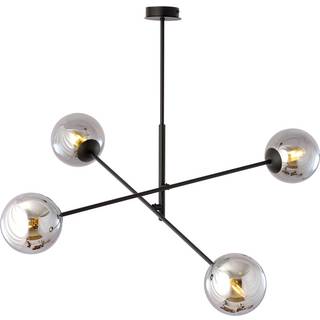 Linear 4 Sort/Grafit pendellampe - Ø14 cm, E14, 230V, uden lyskilde