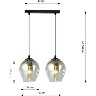 Istar 2 Sort/Grafit pendellampe - Ø14 cm, E27, 230V, uden lyskilde