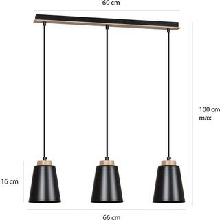 Bolero 3 Sort pendellampe - E27, 230V, uden lyskilde