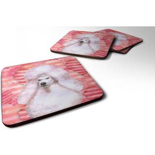 """" Caroline's Treasures White Standard Poodle Love Decorative Coasters multicolor """"