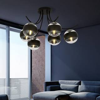 Boston 6 Sort/Stribe loftslampe - Ø14 cm, E14, 230V, uden lyskilde