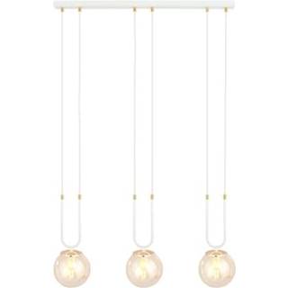Glam 3 Hvid/Rav pendellampe - Ø14 cm, E14, 230V, uden lyskilde