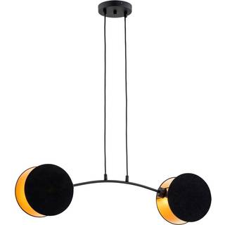 Motif 2 Sort/Guld pendellampe - Ø20 cm, E27, 230V, uden lyskilde