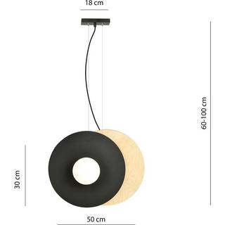 Soho 2 Sort/Opal pendellampe - Ø14 cm, E14, 230V, uden lyskilde