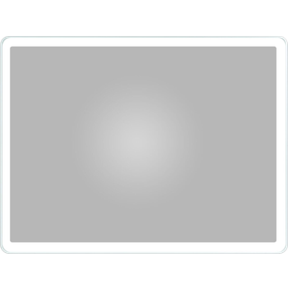 Milobad R01 Spejl med LED-lys, hvid ramme 80x60 cm