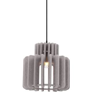 Retro pendellampe sort med taupe skærm - Filt