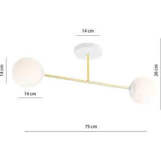 Magnum 2 Hvid/Opal loftslampe - Ø14 cm, E14, 230V, uden lyskilde