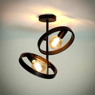 Ringelbach loftlampe, 2 lyskilder, antracit, metal, E27