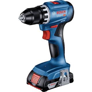 Bosch GSR 18V-45 Bore-/skruemaskine med tilbehør, 2,0 Ah batterier og oplader