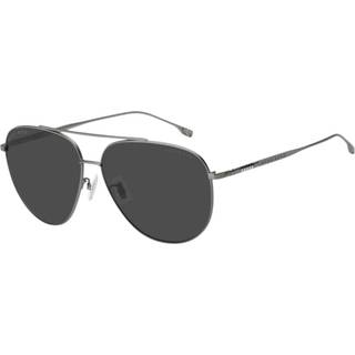 BOSS Boss 1296/F/S Asian Fit R80/M9 63 Solbriller Mænd Grå - Semi-Matte Ruthenium Grey - 63mm