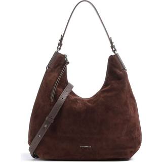 Coccinelle Rebekka Suede Hobo bag mørkebrun