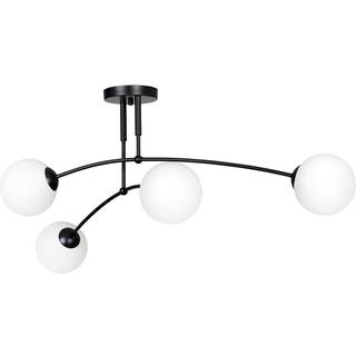 Pregos 4 Sort loftslampe - Ø15 cm, E14, 230V, uden lyskilde
