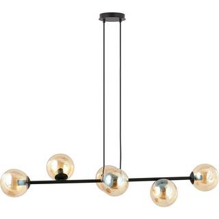 Rossi 6 Sort/Rav pendellampe - Ø14 cm, E14, 230V, uden lyskilde