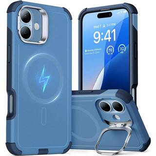 ESR iPhone 16 Cyber Armor Case - inkl. Kickstand - MagSafe Kompatibel - Blå