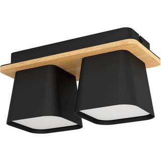 EGLO Stars of Light RUSCIO loftlampe 2L E27 L310 sort/hvid/træ FSC