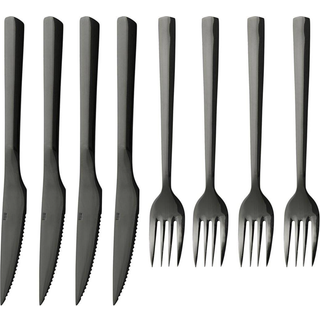 Aida Raw grillbestik 8 dele Sort