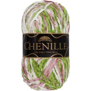 Jubilumsgarn Chenillegarn - kamgarn - 100 g/nste - Edens have - broget flerfarvet fljl - Hkle- og strikkegarn - 1 ngle