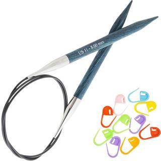 KnitPro Dreamz cirkulre strikkepinde 32 tommer strrelse 11 (80 cm 8,00 mm) med 10 farverige stingmarkrer