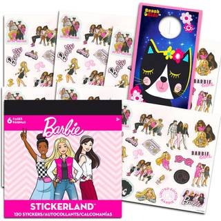 Barbie-klistermrkebog til piger - Barbie-klistermrkepakke med 120 Barbie-klistermrker til brn i alderen 4-8 plus mere | Barbie festartikler