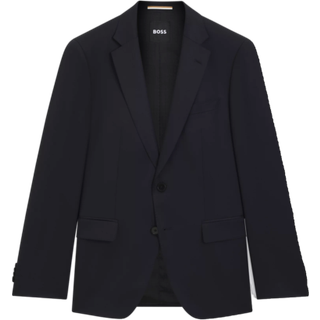 Slim fit habitjakke i serge af ny uld