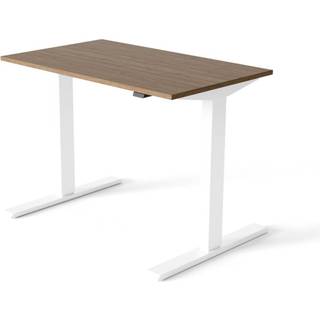 Hæve sænkebord - Standard, Størrelse 100x60 cm, Bordplade Valnød, Understel Hvid