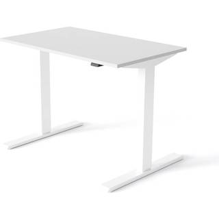 Hæve sænkebord - Standard, Størrelse 100x60 cm, Bordplade Lysegrå, Understel Hvid