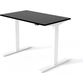 Hæve sænkebord - Standard, Størrelse 100x60 cm, Bordplade Sort, Understel Hvid