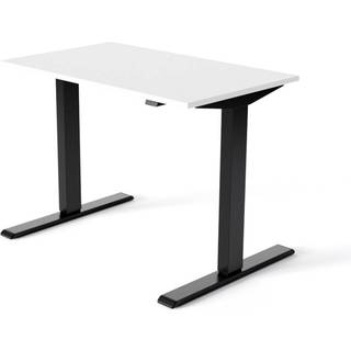 Hæve sænkebord - Standard, Størrelse 100x60 cm, Bordplade Hvid, Understel Sort