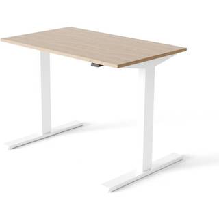 Hæve sænkebord - Standard, Størrelse 100x60 cm, Bordplade Eg, Understel Hvid