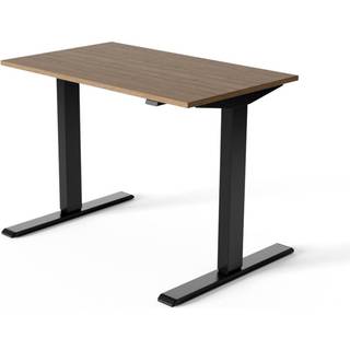 Hæve sænkebord - Standard, Størrelse 100x60 cm, Bordplade Valnød, Understel Sort