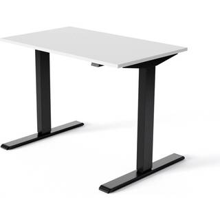 Hæve sænkebord - Standard, Størrelse 100x60 cm, Bordplade Lysegrå, Understel Sort