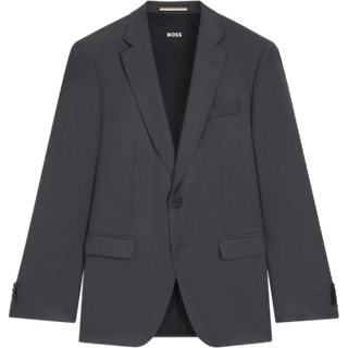 Huge Slim Fit Wool Blazer Dark Grey