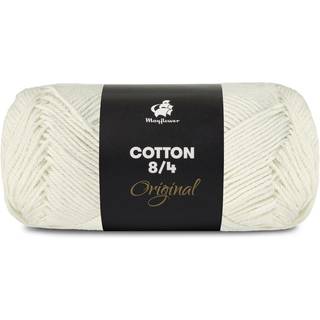 Mayflower Cotton 8/4 1495 Pastel lys mint Indhold: 100% Bomuld Vægt/længde: 50 gram = ca. 170 meter Anbefalede pinde: 3.0-3.5 mm Anbefalede hæklenål: 2.5-3.0 mm Strikkefasthed: 10 x 10 cm = 27 m x 36 p Maskinvask 60ºC / Tørres fladt.
