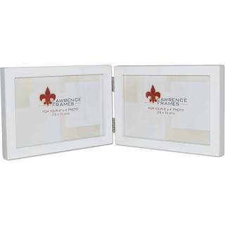 Lawrence rammer hngslet dobbelt (vandret) hvid tr billedramme Gallery Collection 4 x 6-tommer
