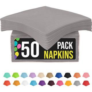 Udsgte slvpapirservietter engangshverdag 50 stk 2-lags slv cocktailservietter Papir hverdagsfarvet serviet til fester Drikkeserviet til borde