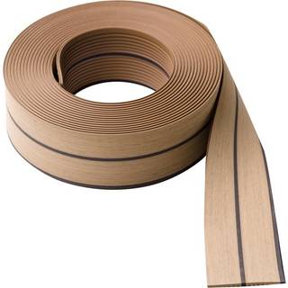 Teakimitation ISITEEK 2 x 45, sort fugelinje, 11 meter, (1 m²)