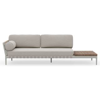 Vipp720 open-air havesofa åben højre ende med bord dune sand
