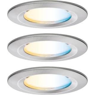 Paulmann - Nova Coin Recessed Loftlampe 3pcs. Ø78 TW IP44 Brushed Iron
