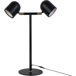 Minimalistisk Skrivebordslampe - Med Base & To lamper - Sort