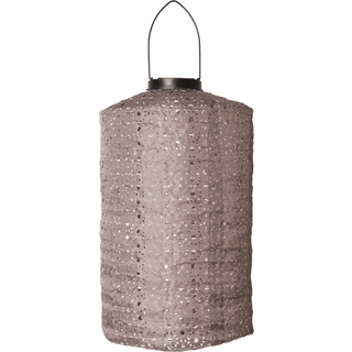 Solcelle lanterne, cylinder, mørk grå